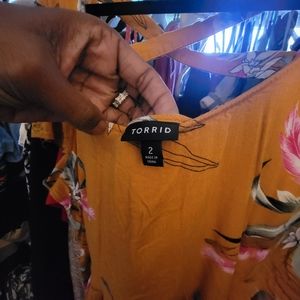 Mustard floral torrid dress